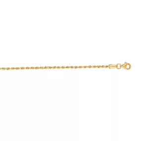 10K Gold 1.8mm Solid Diamond Cut Royal Rope Chain