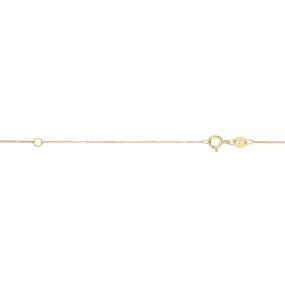 14K Gold 0.51mm Double Extendable Box Chain