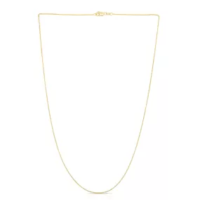 14K Gold .6mm Round Wheat Chain