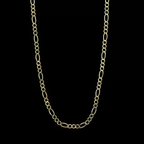 14K Yellow Gold Estate Figaro Link Chain