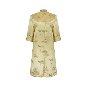 1960s Chinese Export Gold Jacquard Coat