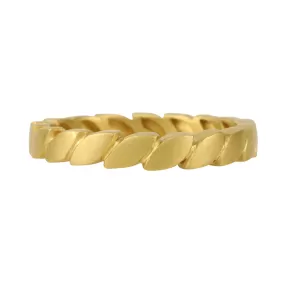 22K Gold Single Row Marquise Laurel Band