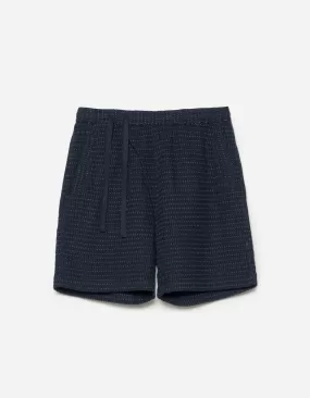 5114 Noragi Loose Asym Track Shorts Indigo