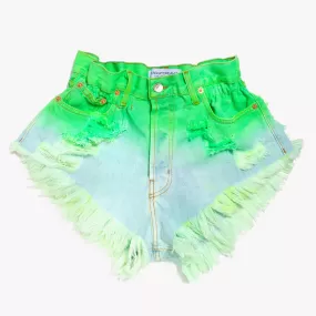 Boho Neon Tropics Vintage High Waisted Shorts