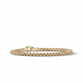 Box Chain Bracelet in 18K Yellow Gold, 3.4mm