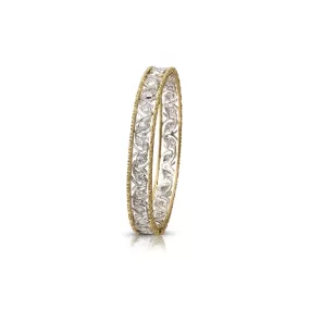 Buccellati - Ramage - Bangle Bracelet with Diamonds, 18k White and Yellow Gold