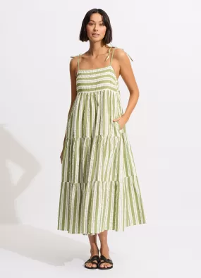 Cabana Tier Maxi - Olive Green