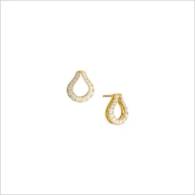 Fiamma 18K Gold & Diamond Stud Earrings