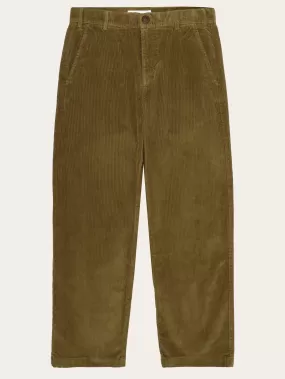 FLINT wide corduroy chino pants - Dark Olive