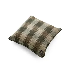 Fox Khaki Edgington Check Cushion Cover