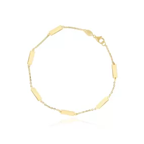 Gold Bar Chain Bracelet