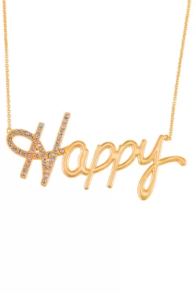 Happy Nameplate Necklace