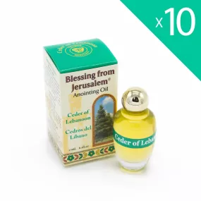 Lot of x 10 Anointing Oil Cedar Of Lebanon 12ml - 0.4oz From Holyland (10 bottles)