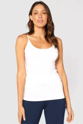 Lucia Bamboo Cami - White