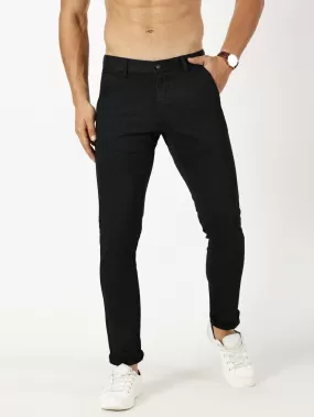 MEN'S BLACK PRINT JASON FIT TROUSER