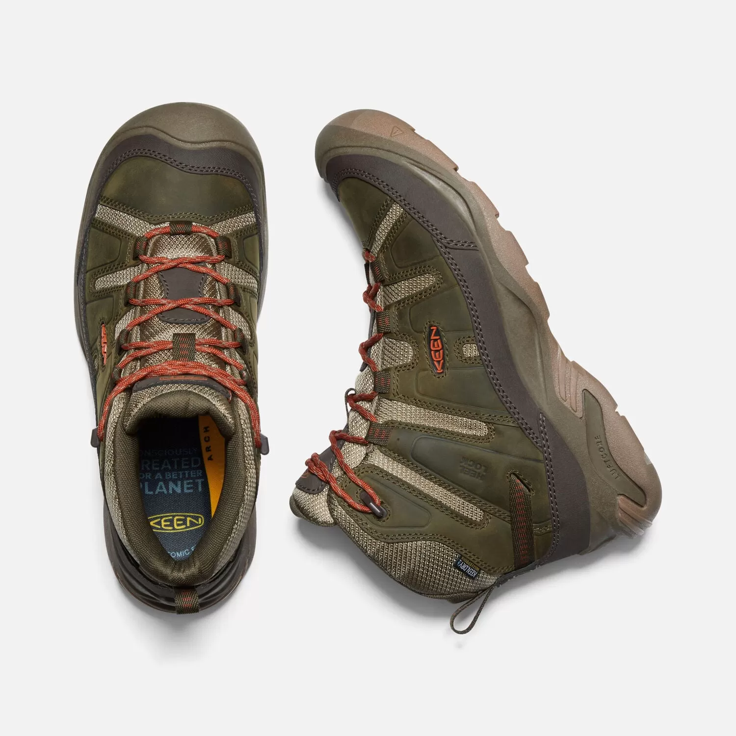 MEN'S CIRCADIA MID WP - DARK OLIVE/POTTERS CLAY