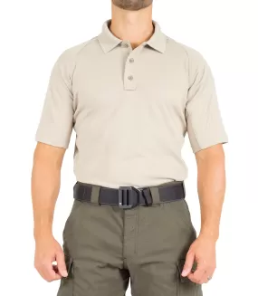 Men's Performance Short Sleeve Polo / Silver Tan