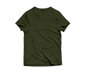 Olive Green V-Neck T-Shirt