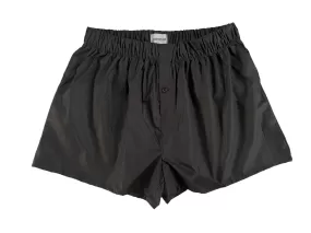 Organic Cotton Poplin Boxer in Black