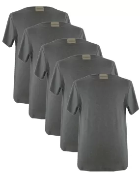 Organic Cotton/Bamboo T-shirts in Grey - 5 for £170 (15% off)