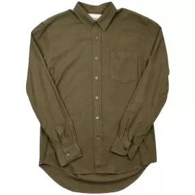 Our Legacy - Classic Shirt - Dark Olive Silk Noil