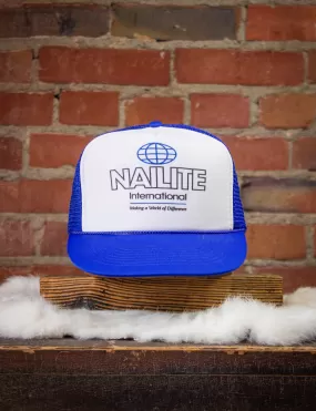 Vintage Nailite International Trucker Hat Blue