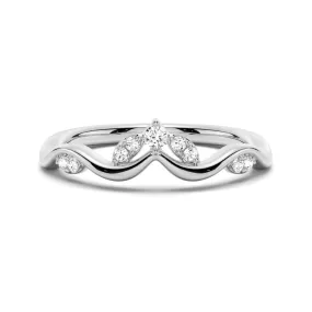 Winding Willow Curved Moissanite Wedding Band